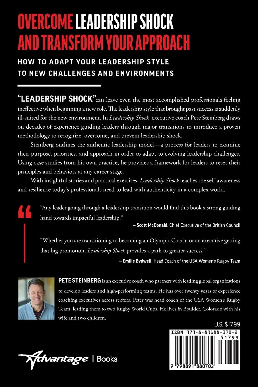 Rückseite: 9798891880702 | Leadership Shock | Pete Steinberg | Taschenbuch | Englisch | 2024