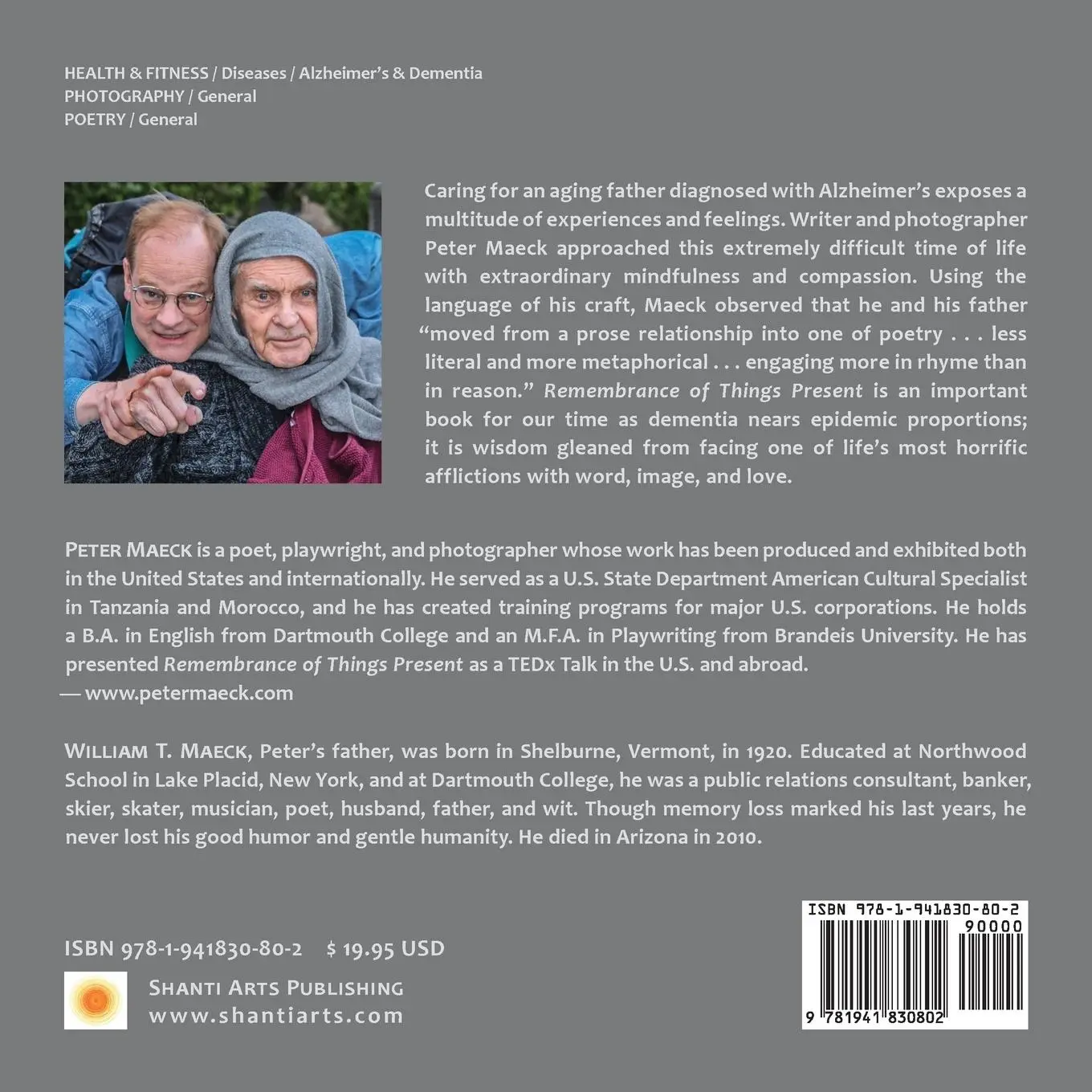 Rückseite: 9781941830802 | Remembrance of Things Present | Making Peace with Dementia | Maeck