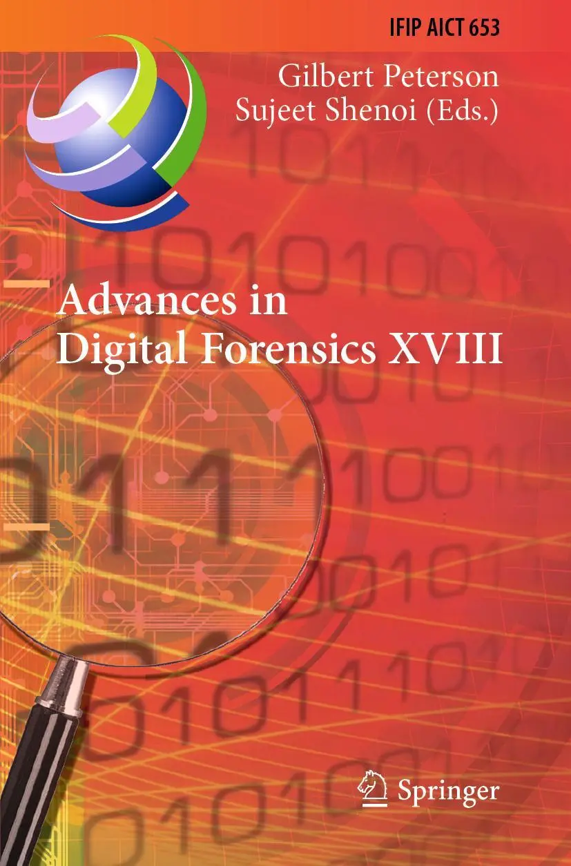 Cover: 9783031100802 | Advances in Digital Forensics XVIII | Gilbert Peterson (u. a.) | Buch