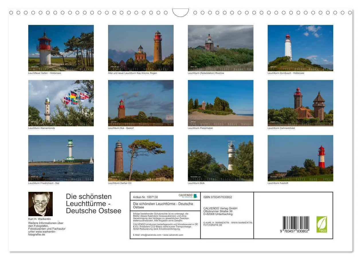 Bild: 9783457830802 | Die schönsten Leuchttürme - Deutsche Ostsee (Wandkalender 2026 DIN...