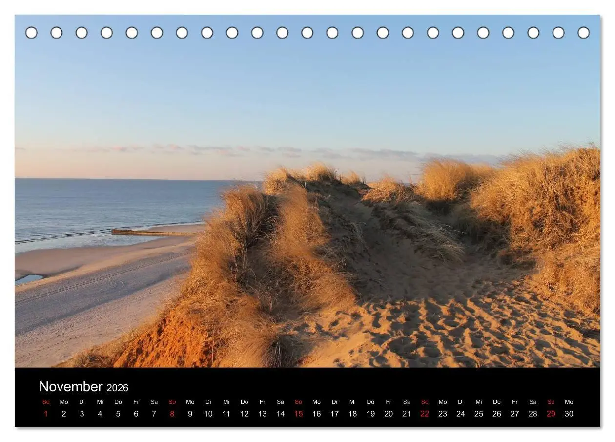 Bild: 9783516160802 | Sylt 2026 (Tischkalender 2026 DIN A5 quer), CALVENDO Monatskalender