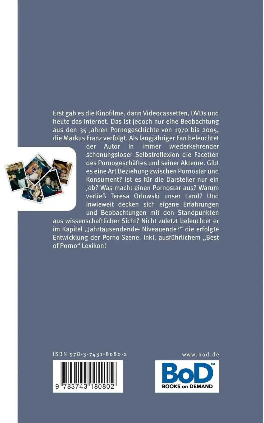 Rückseite: 9783743180802 | Pornographie | Die Phantasie zum Anfassen? | Markus Franz | Buch