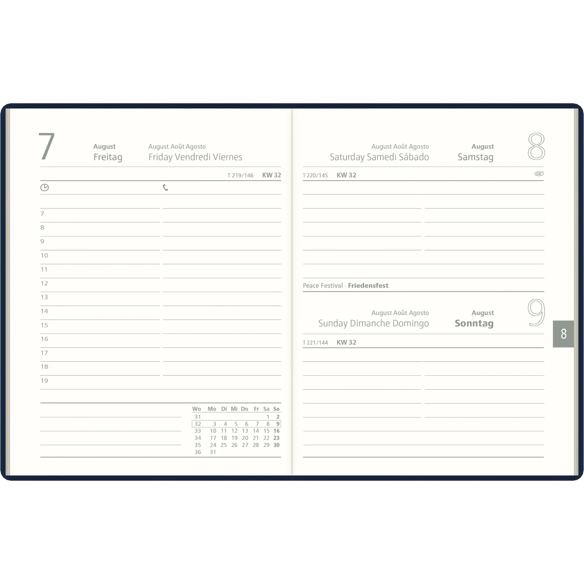Bild: 4069095000902 | Taschenkalender blau 2026 - Bürokalender 10,2x14,2 - 1 Tag auf 1...