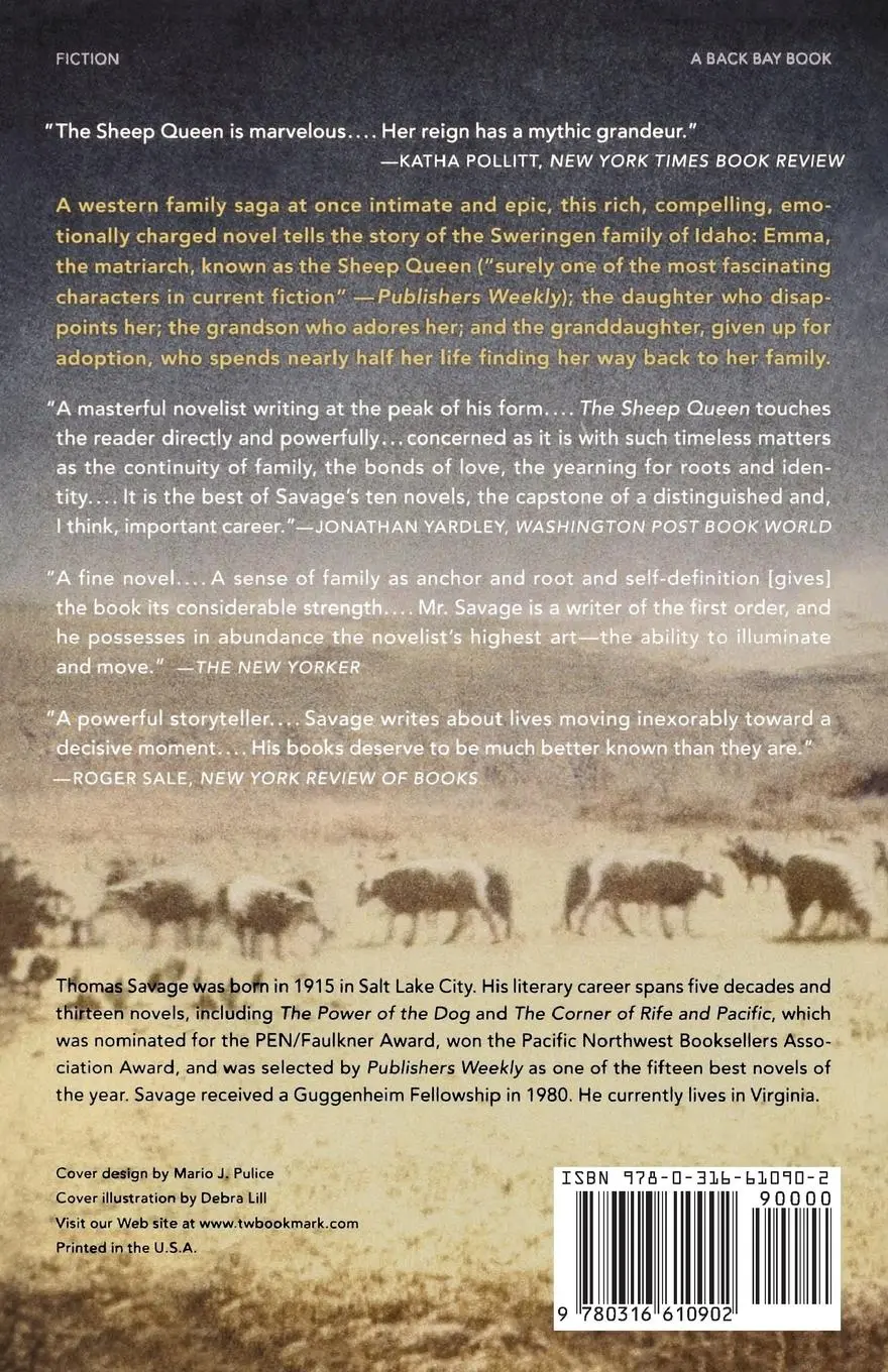 Rückseite: 9780316610902 | The Sheep Queen | A Novel | Thomas Savage | Taschenbuch | Englisch