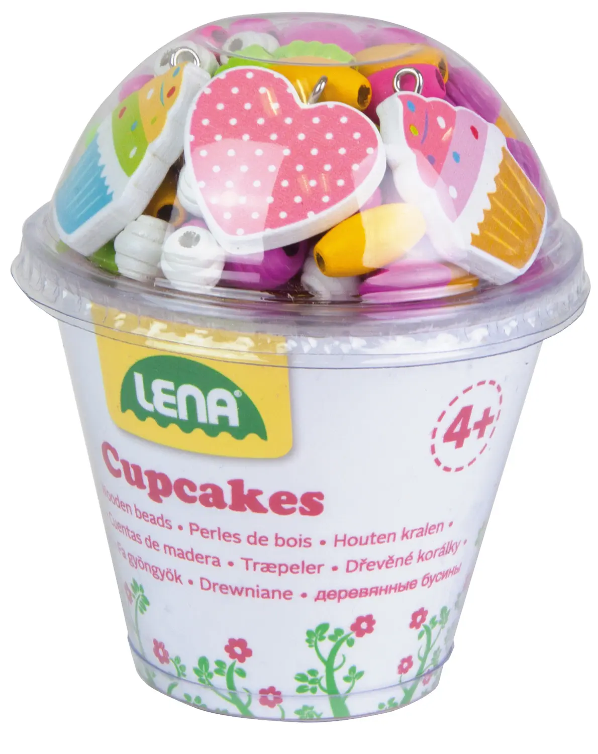 Cover: 4006942861002 | LENA 32002 - Holzperlen Cupcakes, pink | 32002 | deutsch | 2017 | Simm