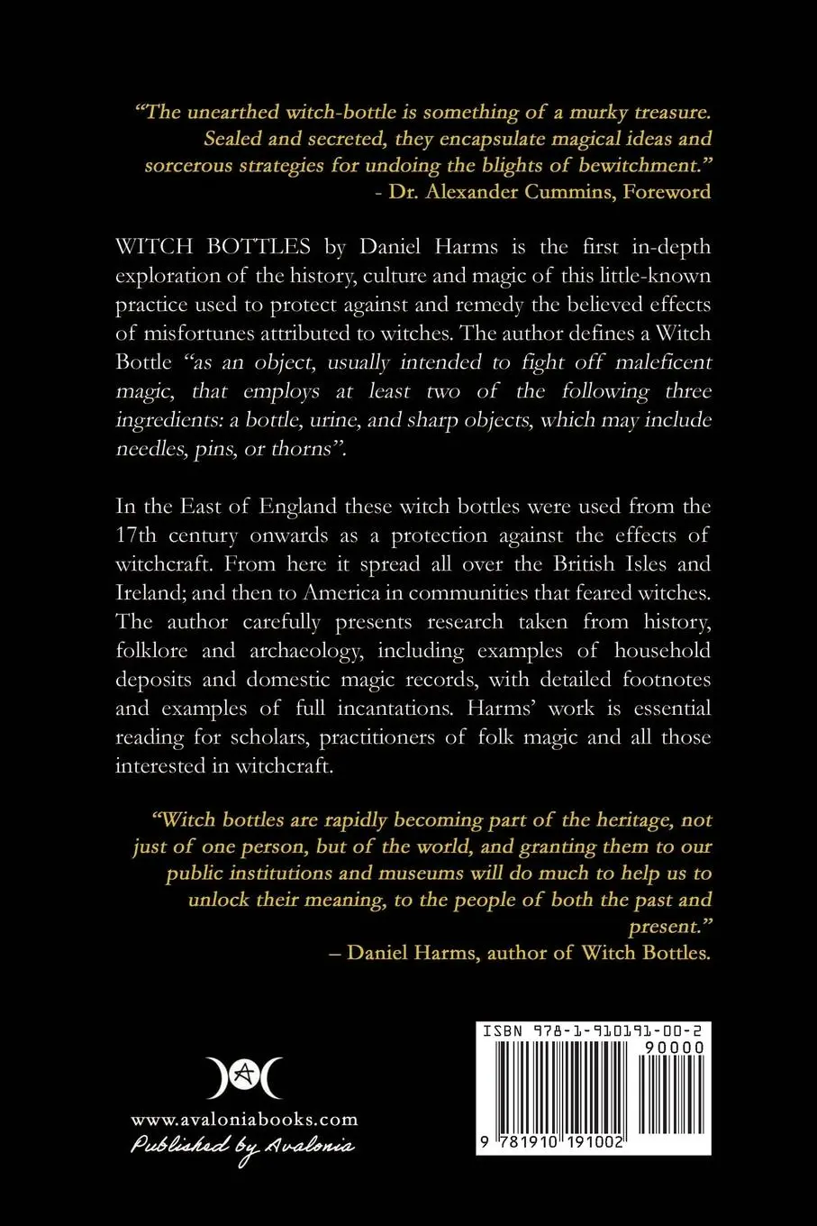 Rückseite: 9781910191002 | Witch Bottles | History, Culture, Magic | Daniel Harms (u. a.) | Buch