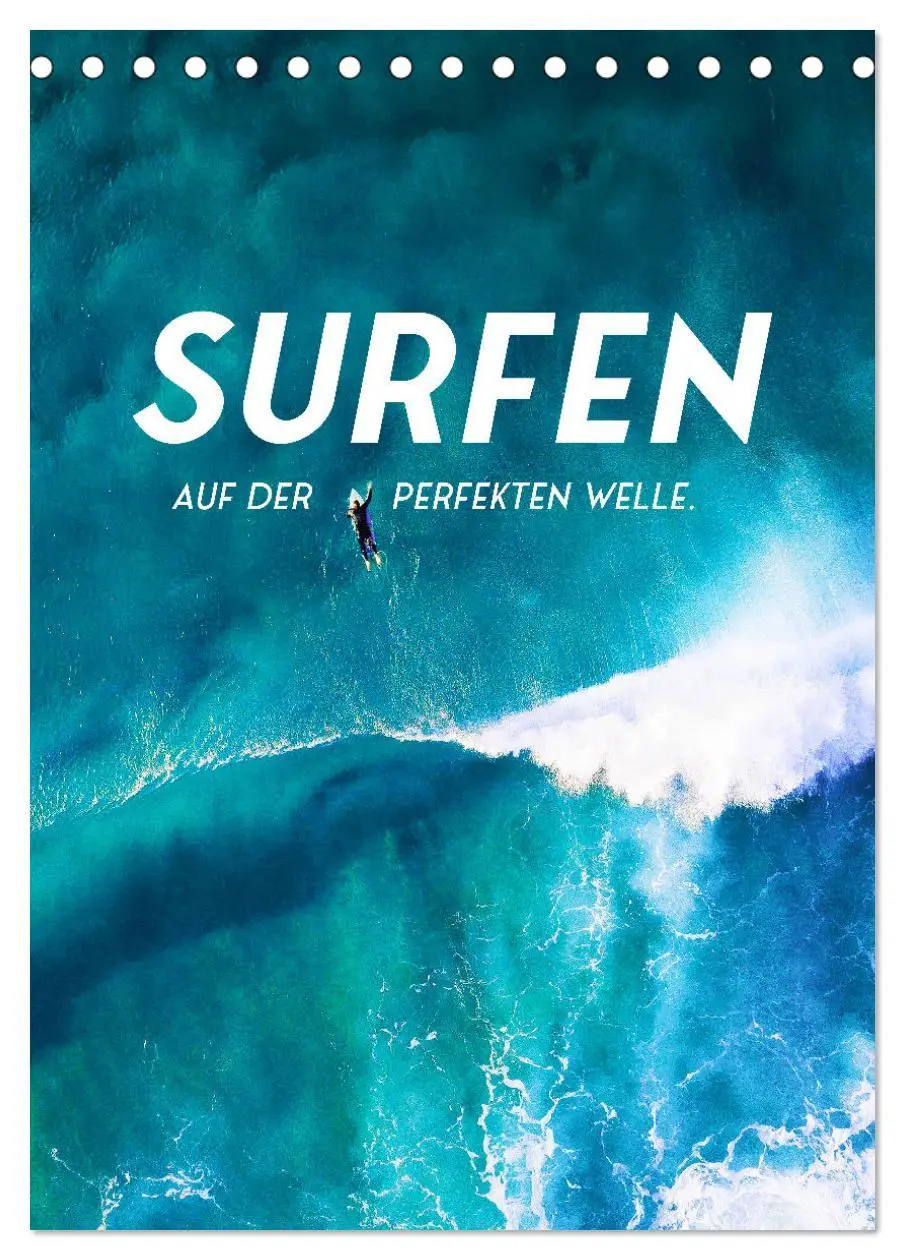 Cover: 9783516351002 | Surfen - Auf der perfekten Welle. (Tischkalender 2026 DIN A5 hoch),...