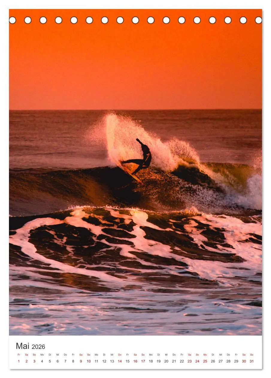 Bild: 9783516351002 | Surfen - Auf der perfekten Welle. (Tischkalender 2026 DIN A5 hoch),...