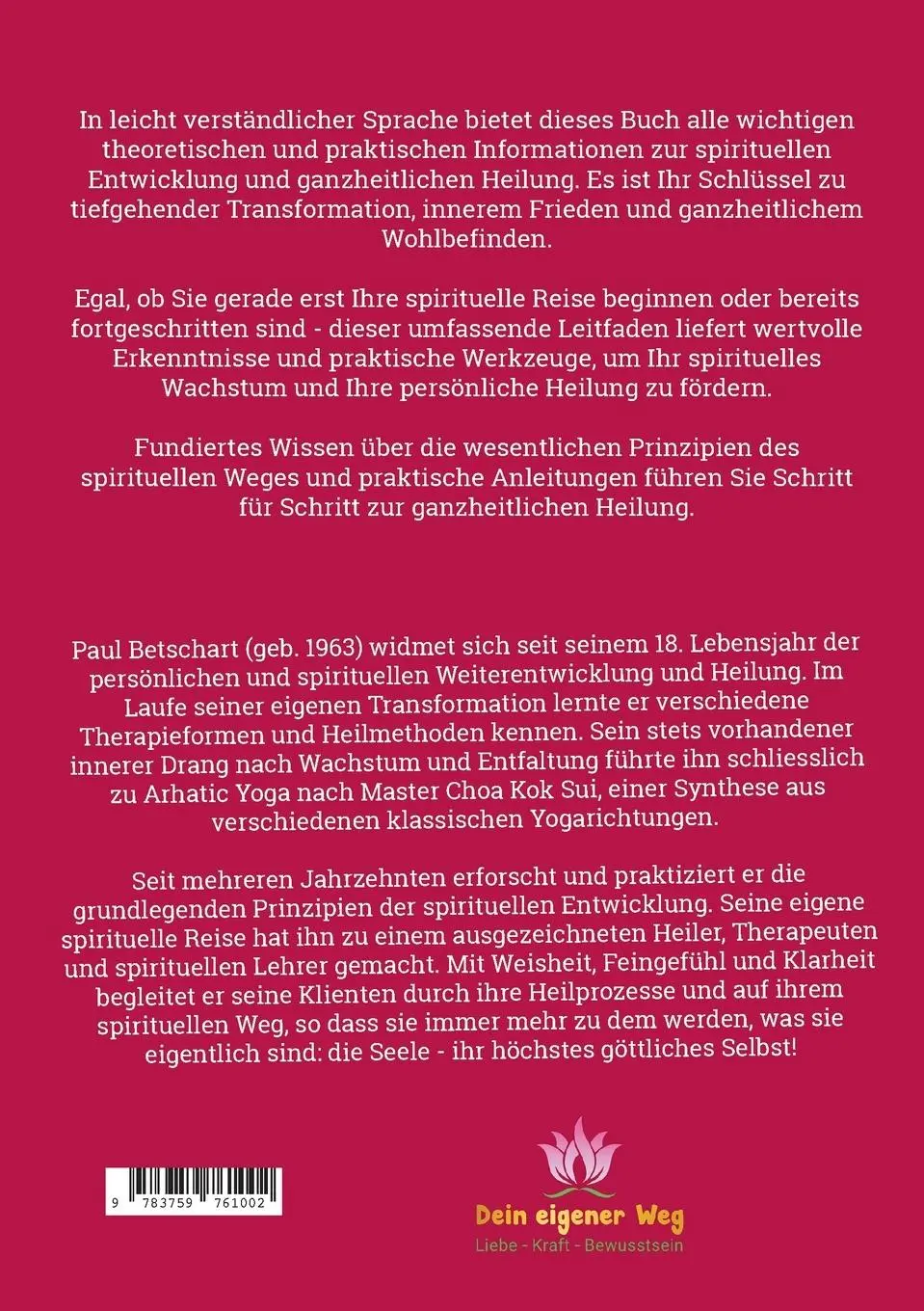 Rückseite: 9783759761002 | Spirituelle Entwicklung und ganzheitliche Heilung | Paul Betschart