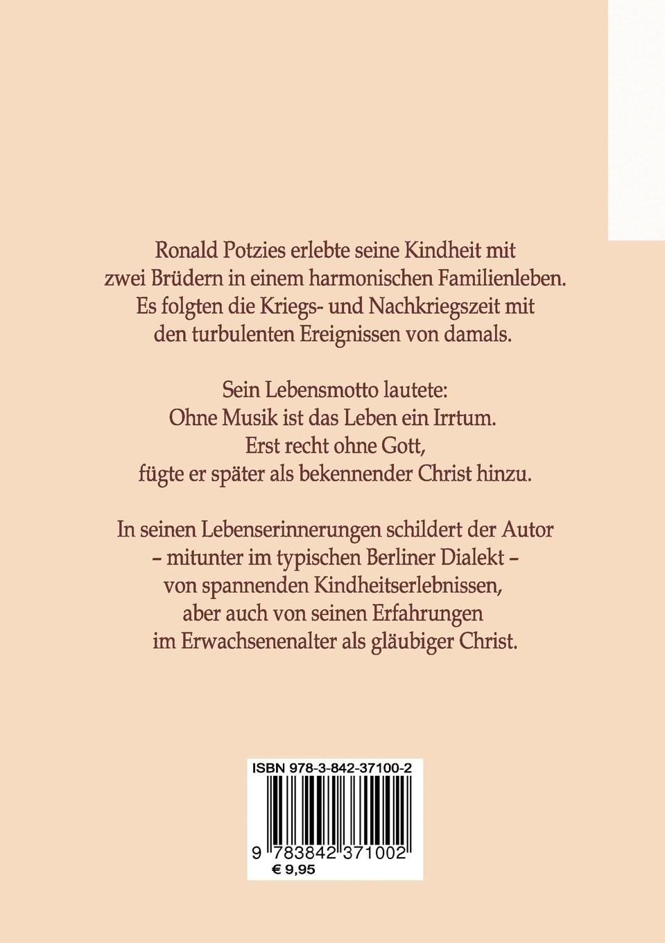 Rückseite: 9783842371002 | Ick bin een Berliner, da kieckste, wa? | Ronald Potzies | Taschenbuch
