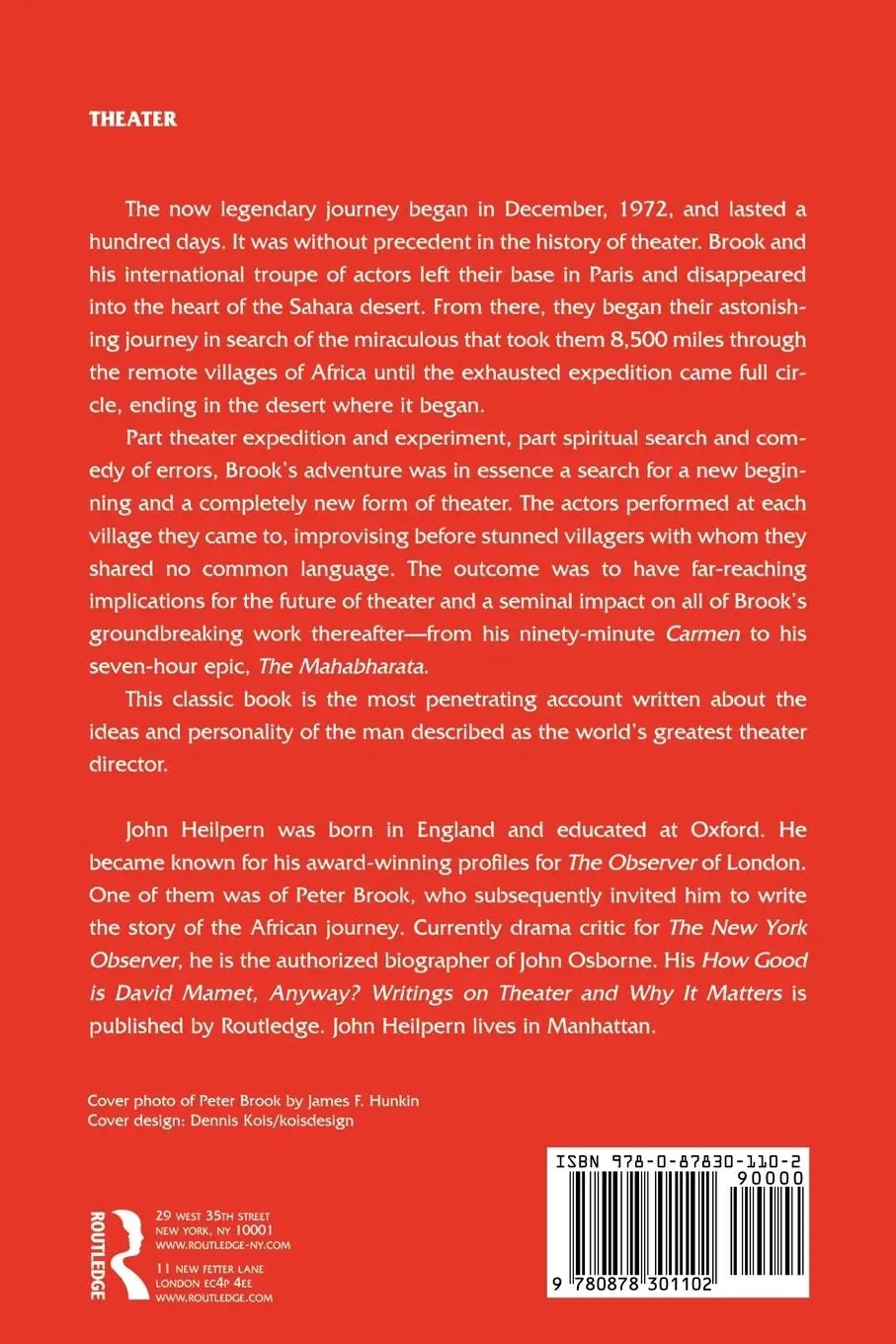 Rückseite: 9780878301102 | Conference of the Birds | The Story of Peter Brook in Africa | Buch