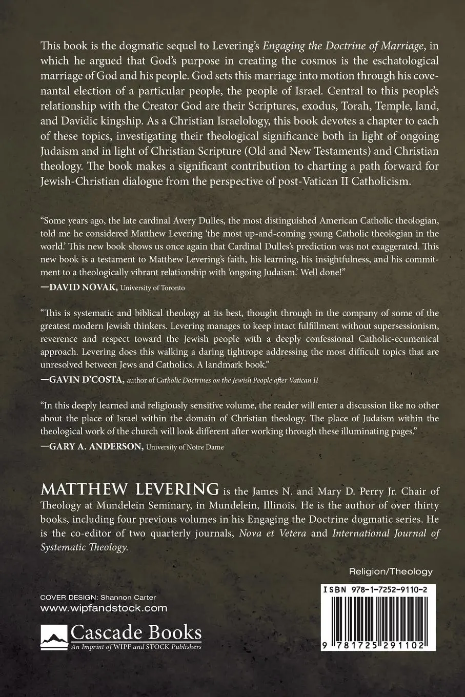 Rückseite: 9781725291102 | Engaging the Doctrine of Israel | Matthew Levering | Taschenbuch