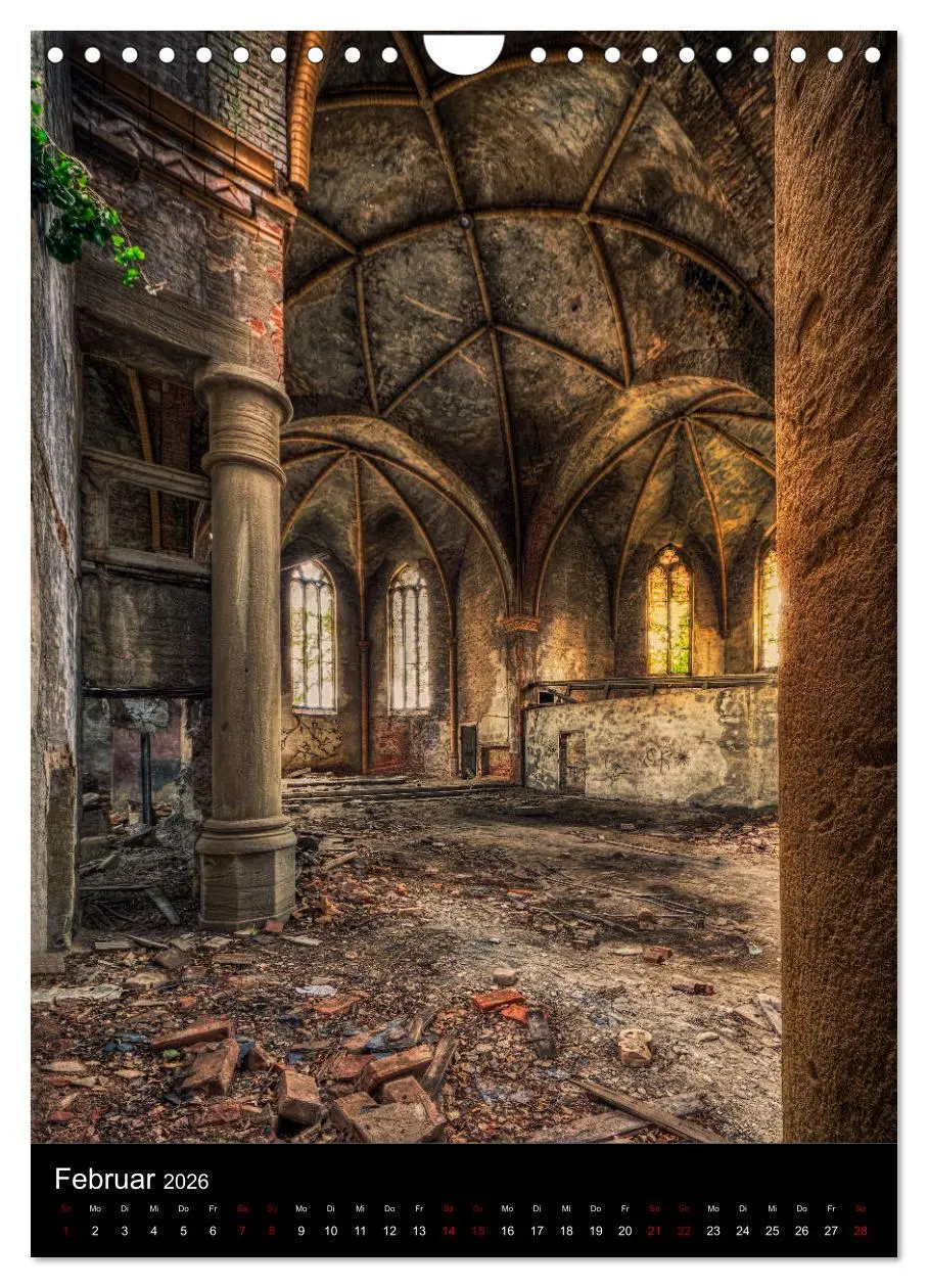 Bild: 9783516411102 | Lost Places - Verlassene Kirchen (Wandkalender 2026 DIN A4 hoch),...