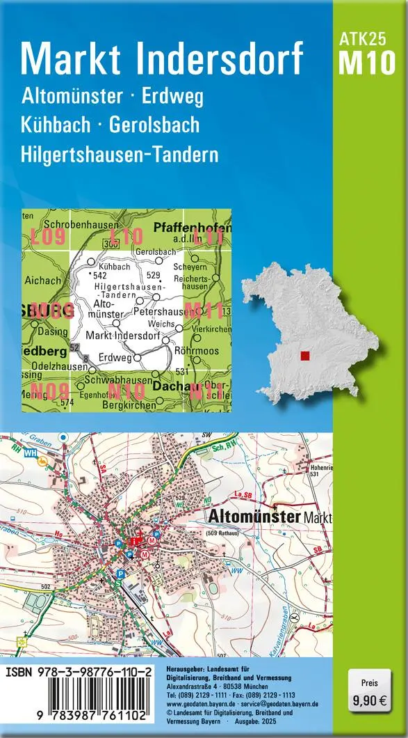 Rückseite: 9783987761102 | ATK25-M10 Markt Indersdorf (Amtliche Topographische Karte 1:25000)