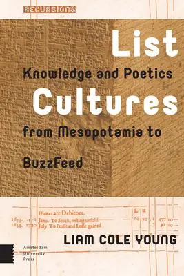 Cover: 9789462981102 | List Cultures | Knowledge and Poetics from Mesopotamia to BuzzFeed