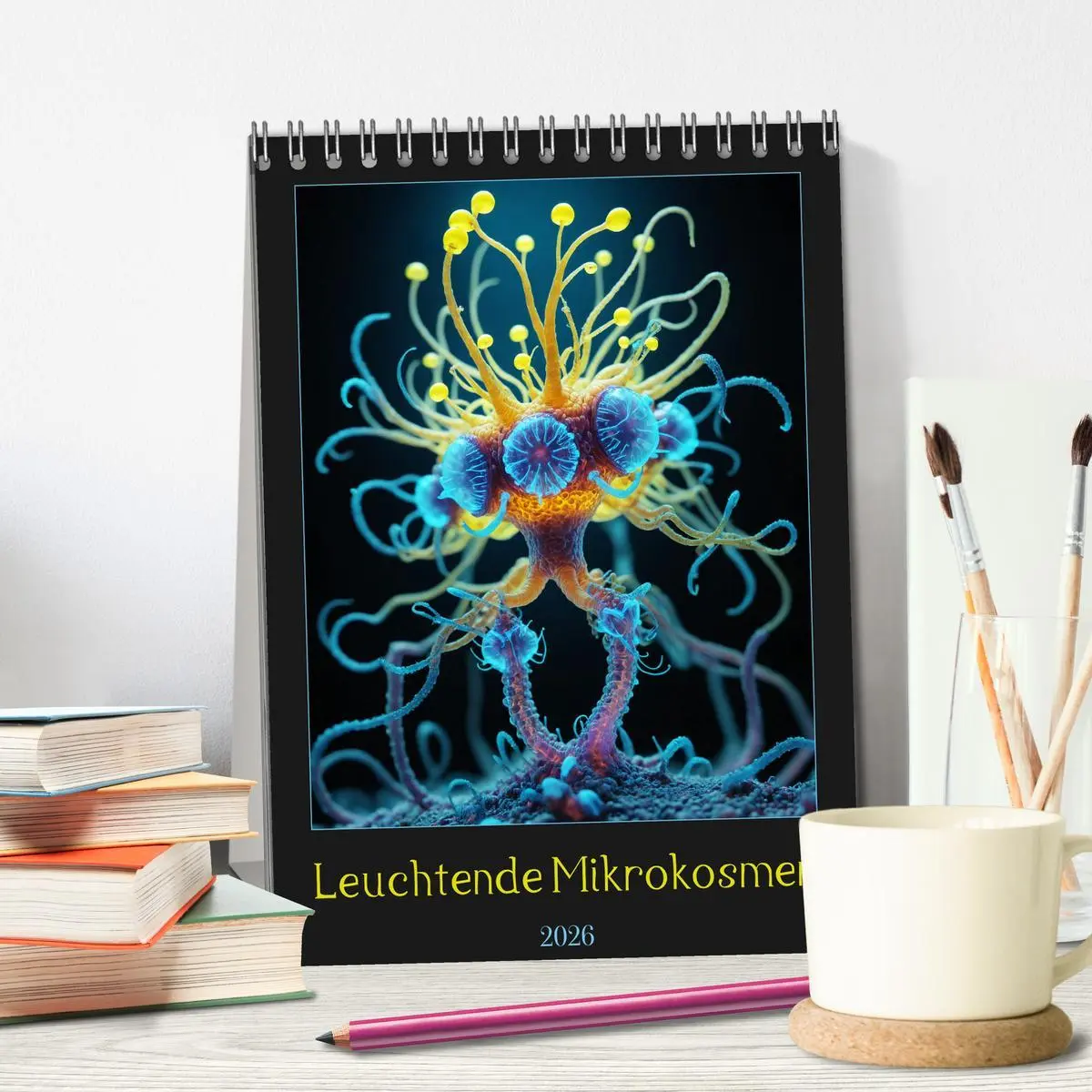 Bild: 9783516261202 | Leuchtende Mikrokosmen (Tischkalender 2026 DIN A5 hoch), CALVENDO...
