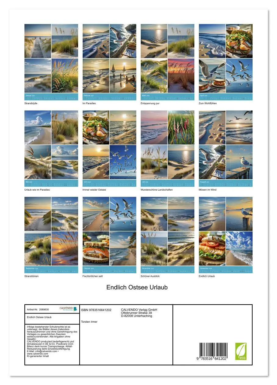 Bild: 9783516641202 | Endlich Ostsee Urlaub (Wandkalender 2026 DIN A3 hoch), CALVENDO...