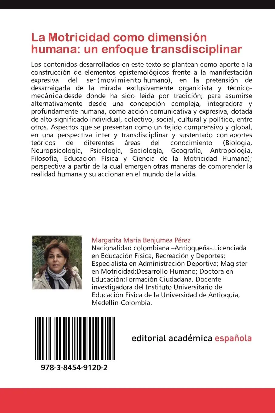 Rückseite: 9783845491202 | La Motricidad como dimensión humana: un enfoque transdisciplinar