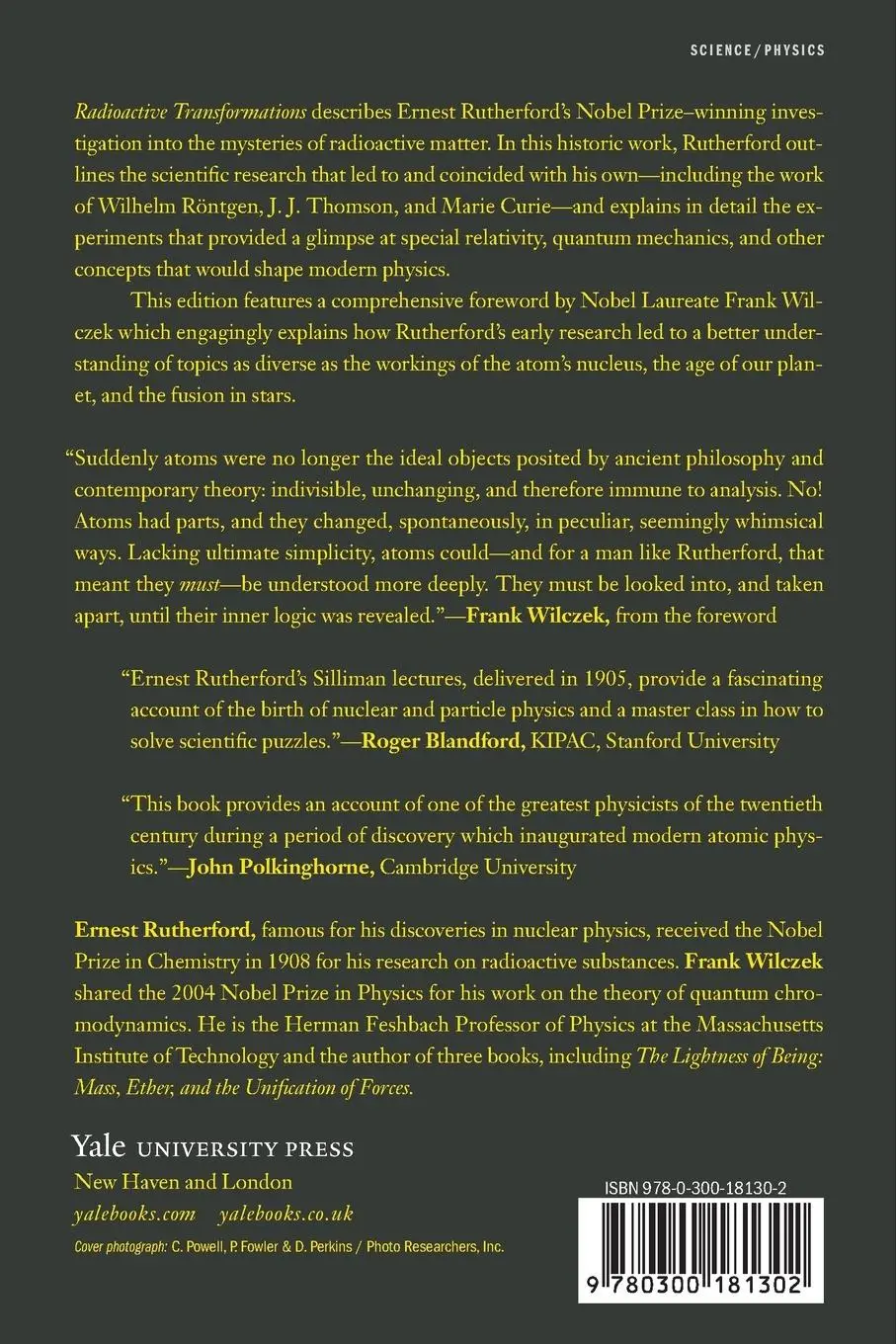 Rückseite: 9780300181302 | Radioactive Transformations (Revised) | Ernest Rutherford (u. a.)