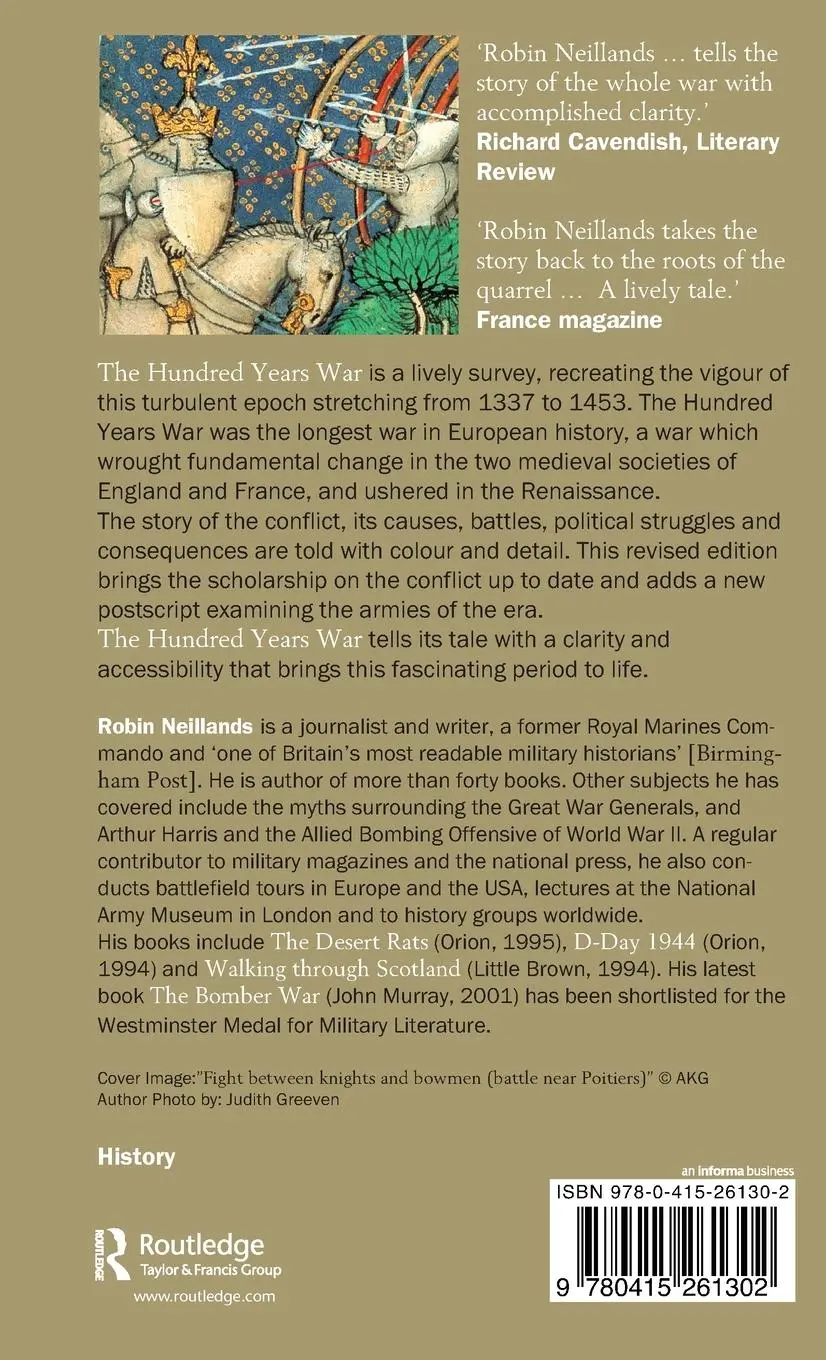 Rückseite: 9780415261302 | The Hundred Years War | Robin Neillands | Buch | Englisch | 2001