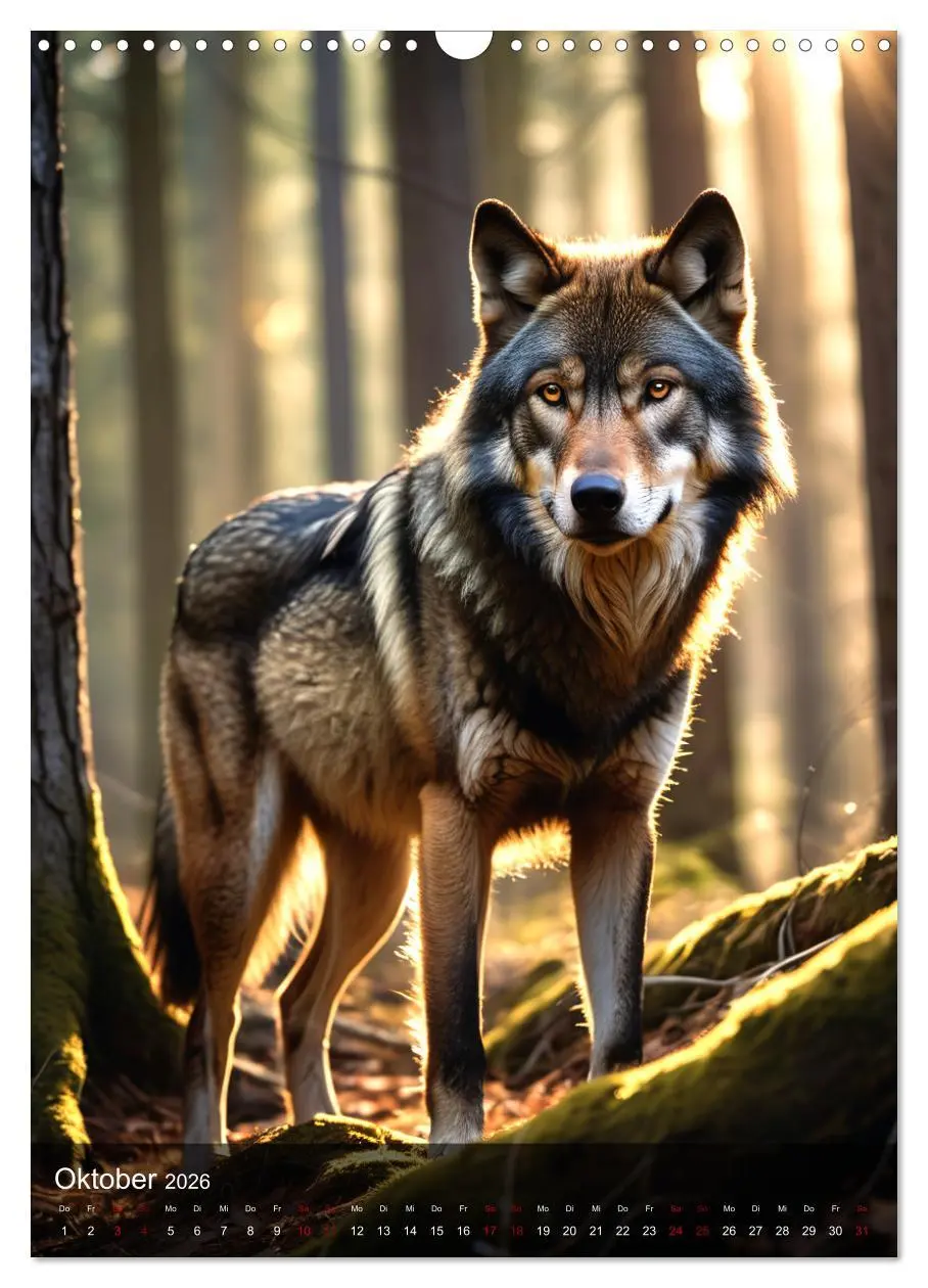 Bild: 9783457301302 | Der Wolf - Sehnsucht Freiheit Kraft (Wandkalender 2026 DIN A3...