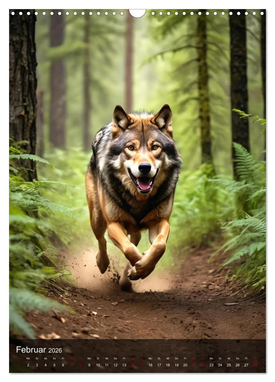 Bild: 9783457301302 | Der Wolf - Sehnsucht Freiheit Kraft (Wandkalender 2026 DIN A3...
