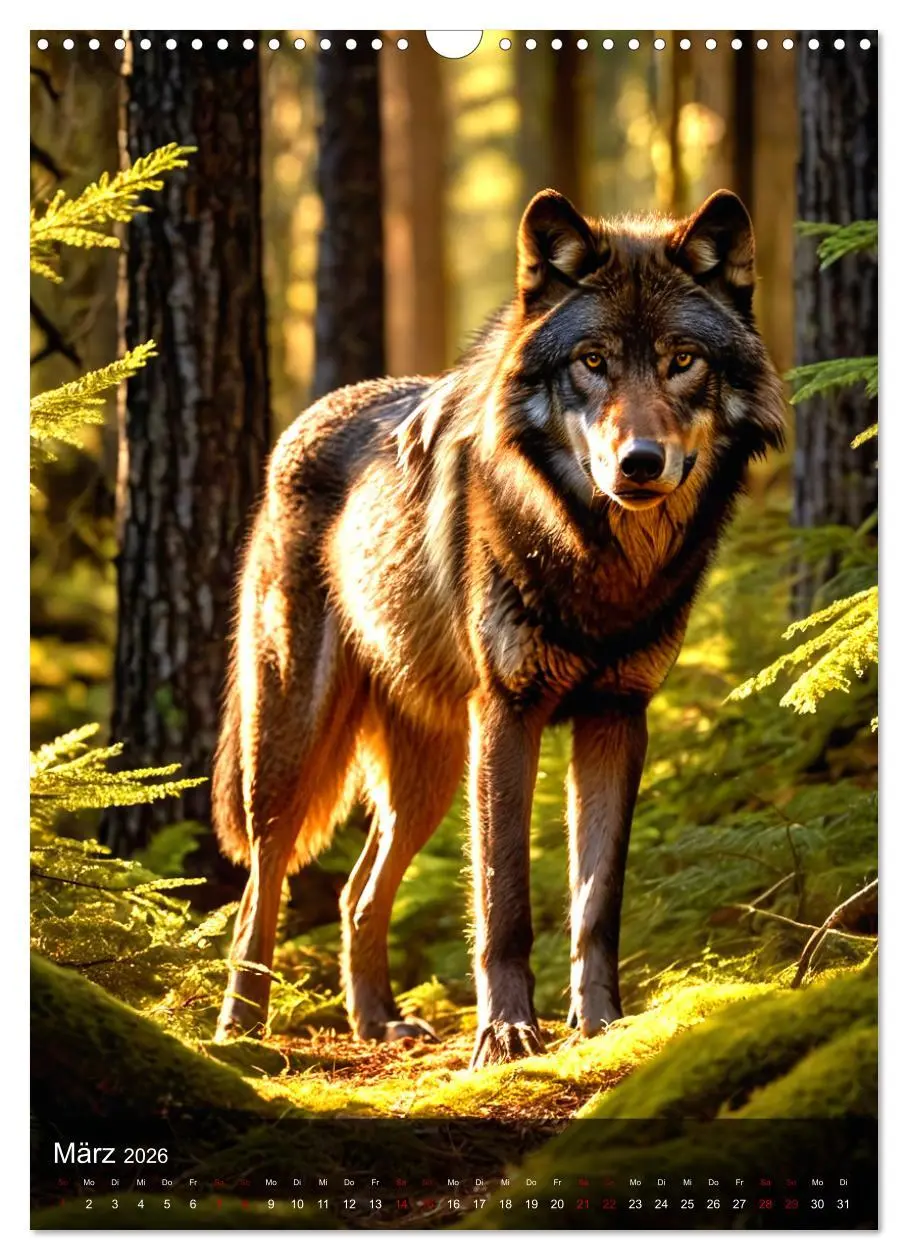 Bild: 9783457301302 | Der Wolf - Sehnsucht Freiheit Kraft (Wandkalender 2026 DIN A3...