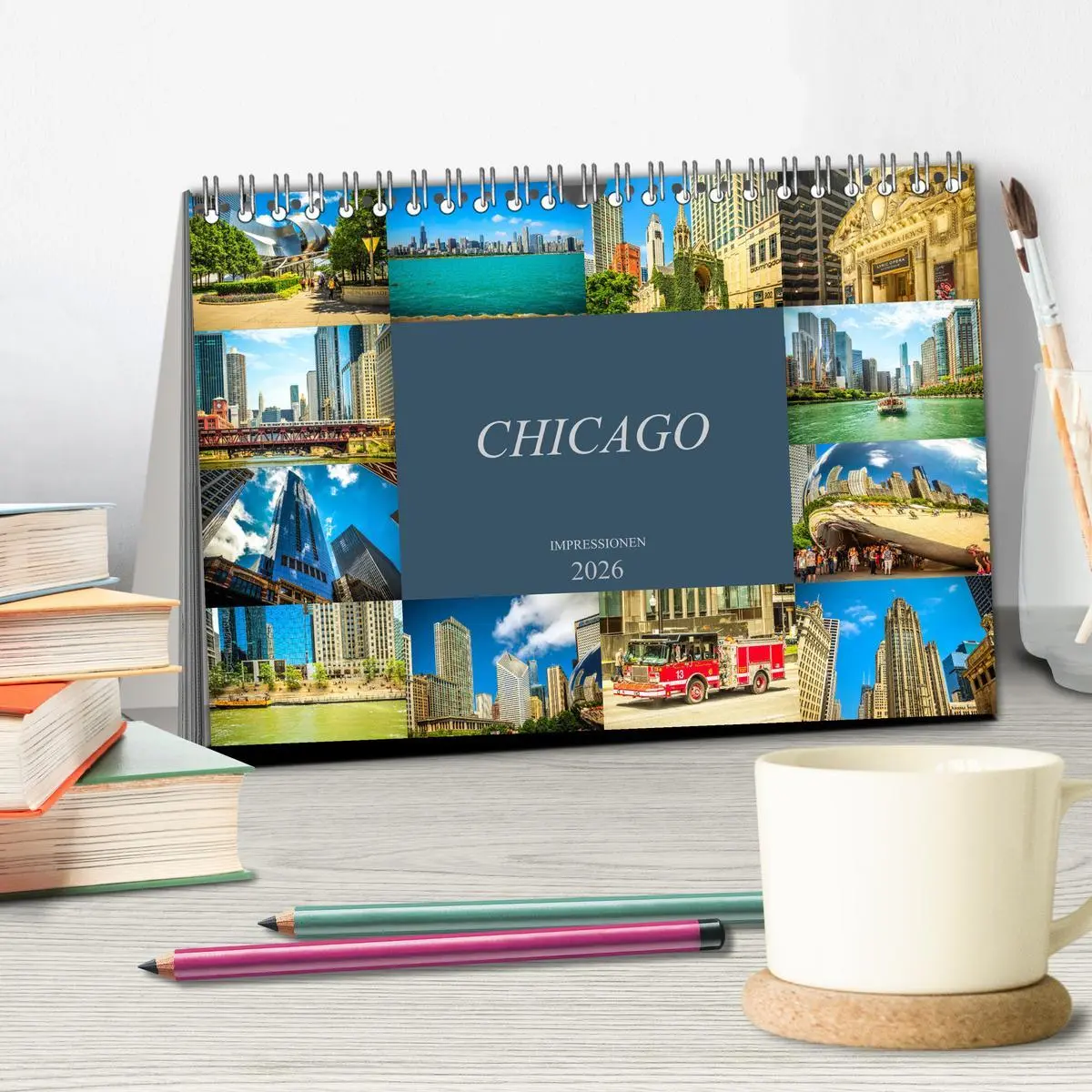 Bild: 9783457851302 | Chicago Impressionen (Tischkalender 2026 DIN A5 quer), CALVENDO...
