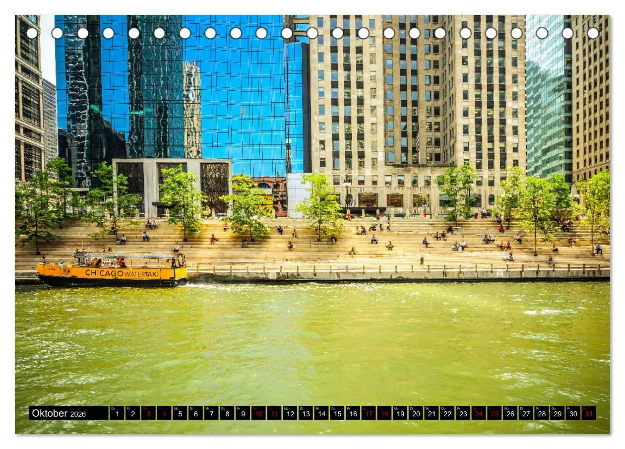 Bild: 9783457851302 | Chicago Impressionen (Tischkalender 2026 DIN A5 quer), CALVENDO...