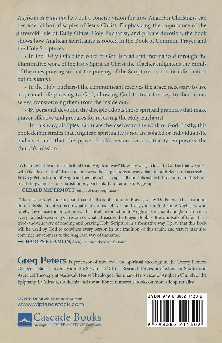 Rückseite: 9798385211302 | Anglican Spirituality | Greg Peters | Taschenbuch | Englisch | 2024