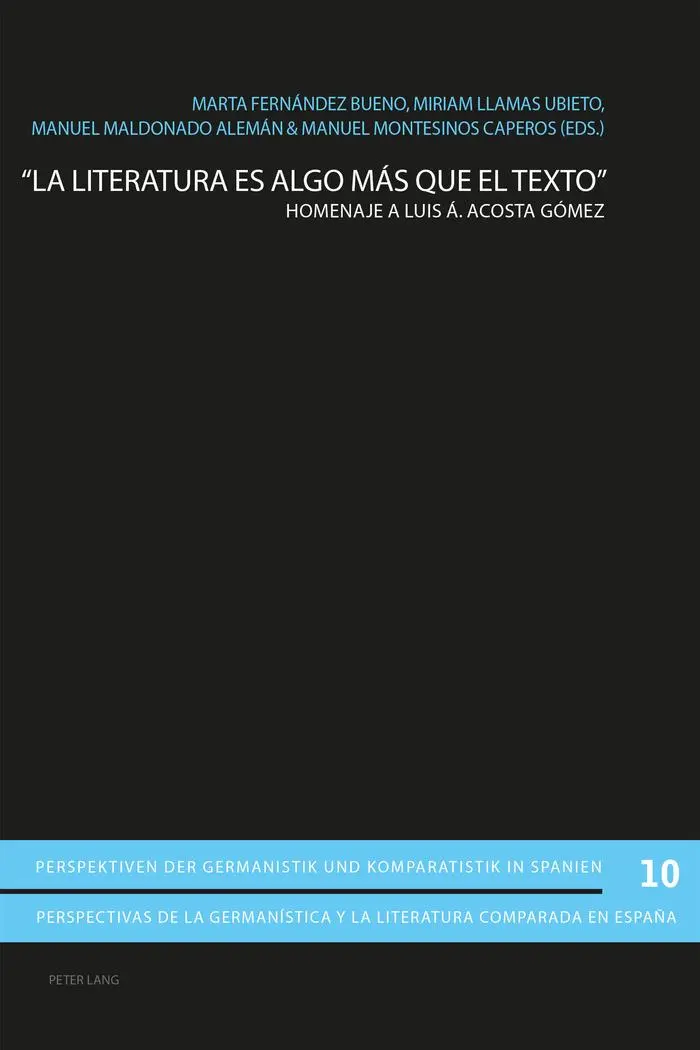 Cover: 9783034321402 | 'La literatura es algo más que el texto' | Caperos (u. a.) | Buch