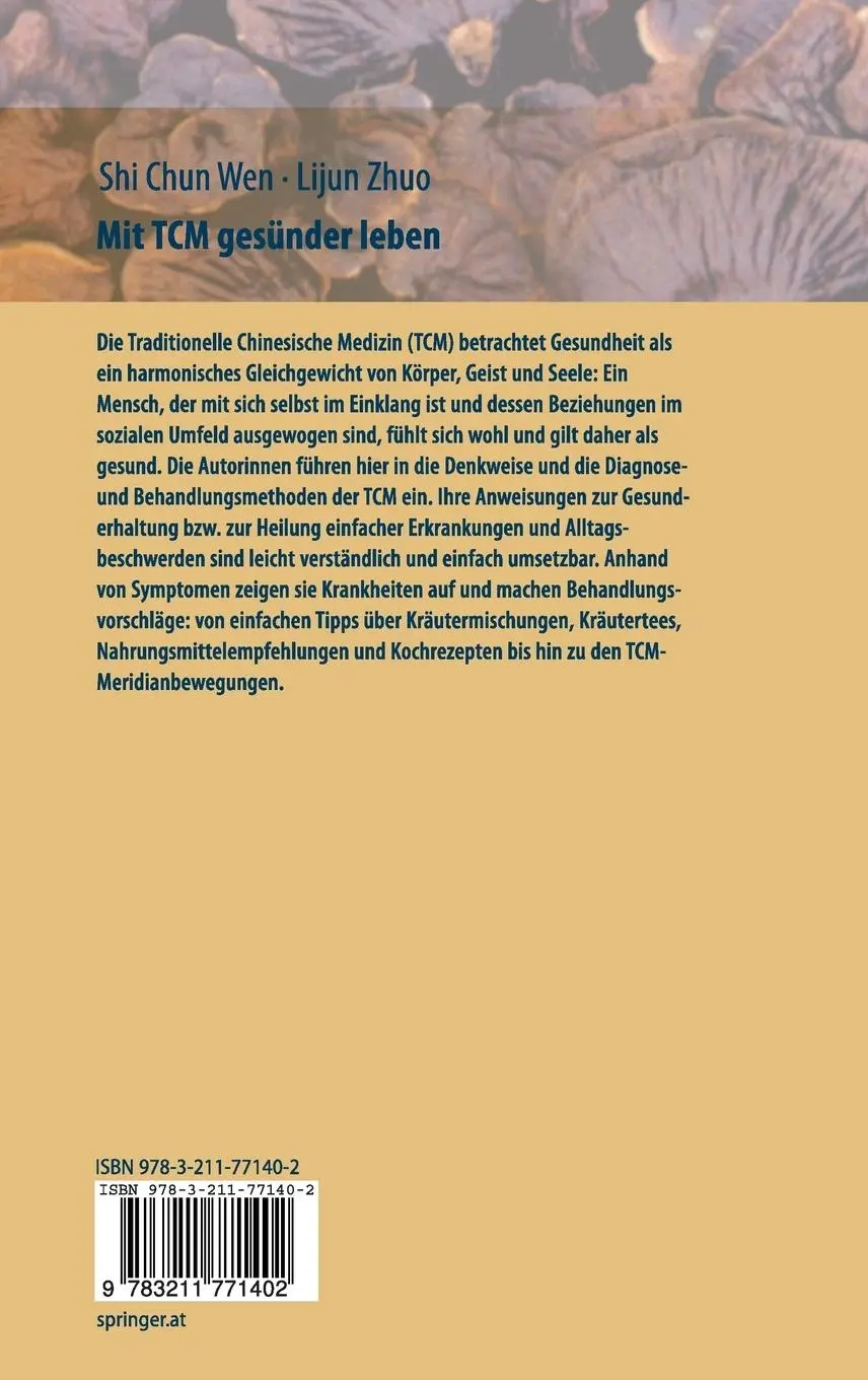 Rückseite: 9783211771402 | Mit TCM gesünder leben | Lijun Zhuo (u. a.) | Buch | xi | Deutsch