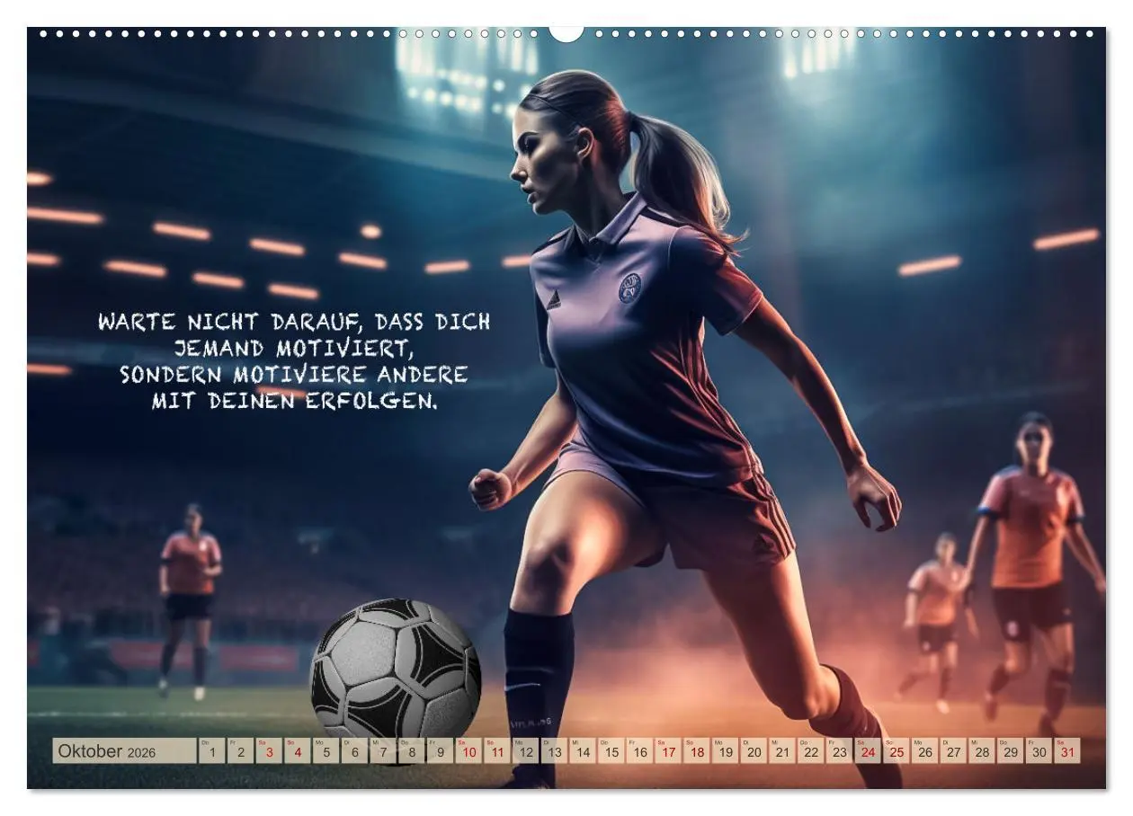 Bild: 9783457531402 | Motivation und Fußball (Wandkalender 2026 DIN A2 quer), CALVENDO...