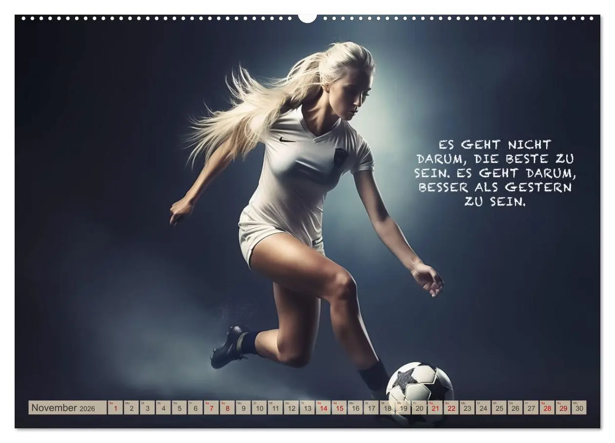 Bild: 9783457531402 | Motivation und Fußball (Wandkalender 2026 DIN A2 quer), CALVENDO...