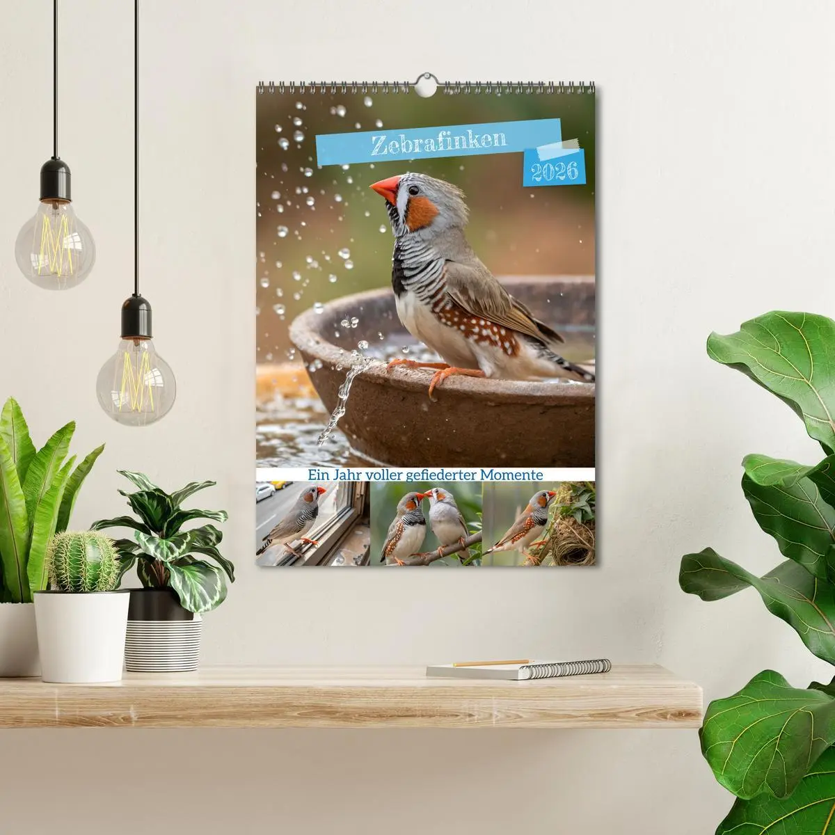 Bild: 9783516241402 | Zebrafinken - Ein Jahr voller gefiederter Momente (Wandkalender...