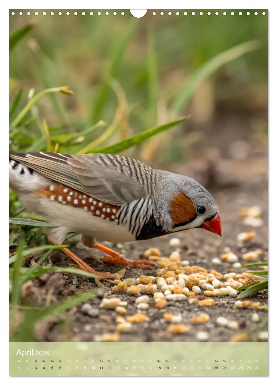 Bild: 9783516241402 | Zebrafinken - Ein Jahr voller gefiederter Momente (Wandkalender...
