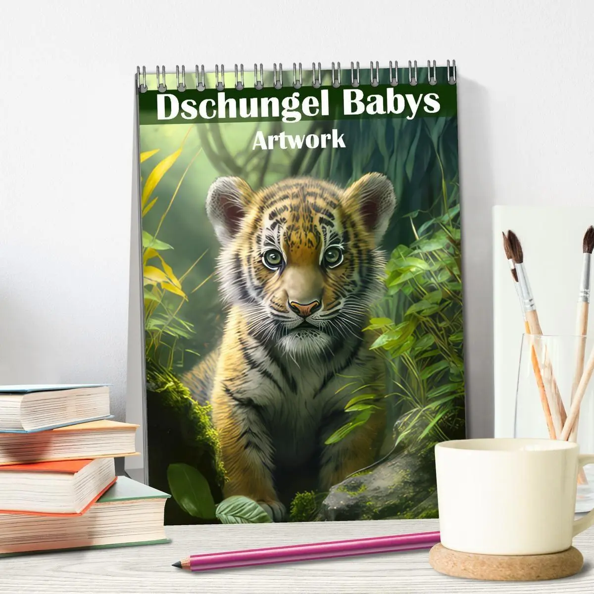 Bild: 9783569331402 | Dschungelbabys - Artwork (Tischkalender 2027 DIN A5 hoch), CALVENDO...