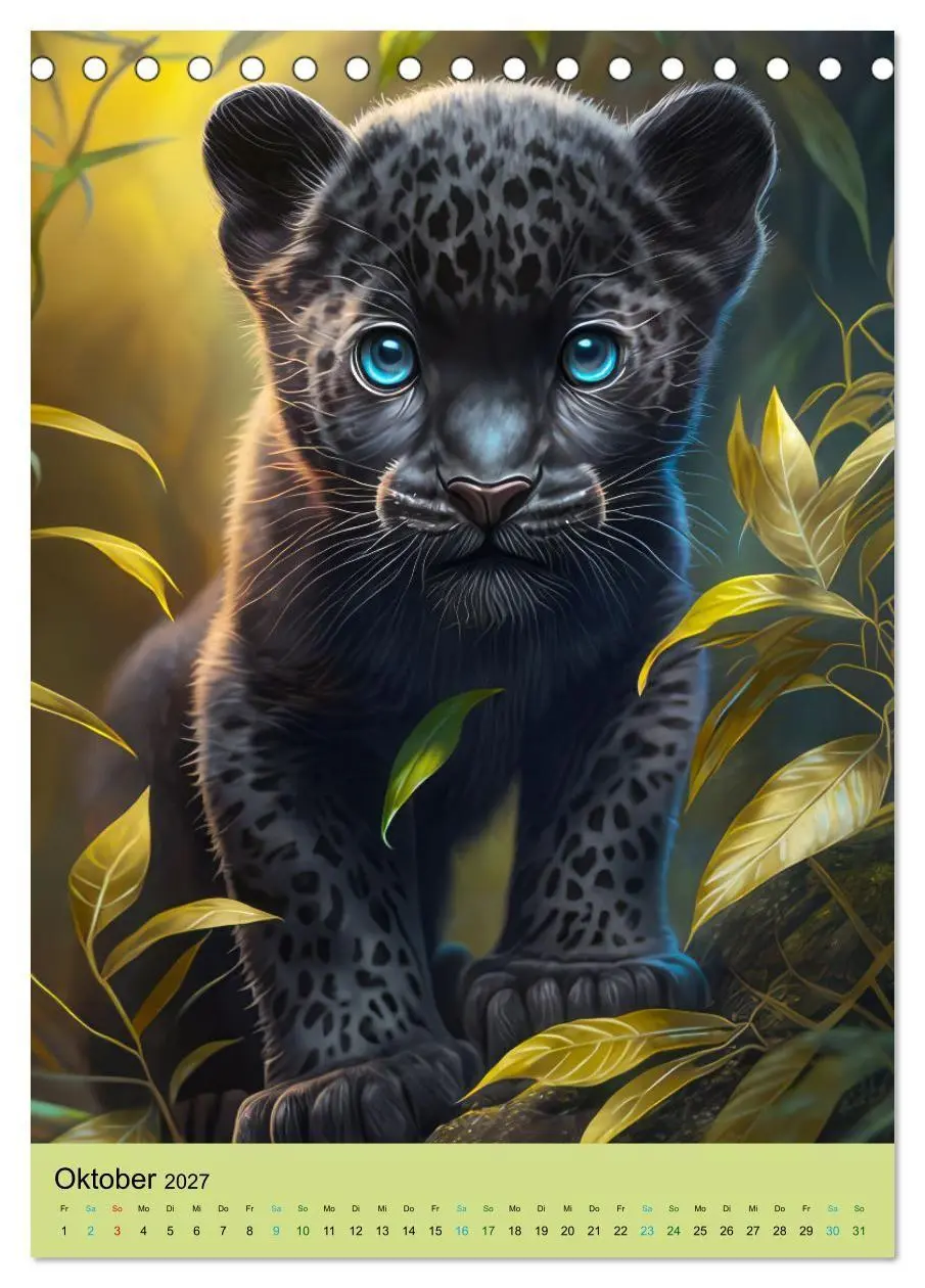Bild: 9783569331402 | Dschungelbabys - Artwork (Tischkalender 2027 DIN A5 hoch), CALVENDO...