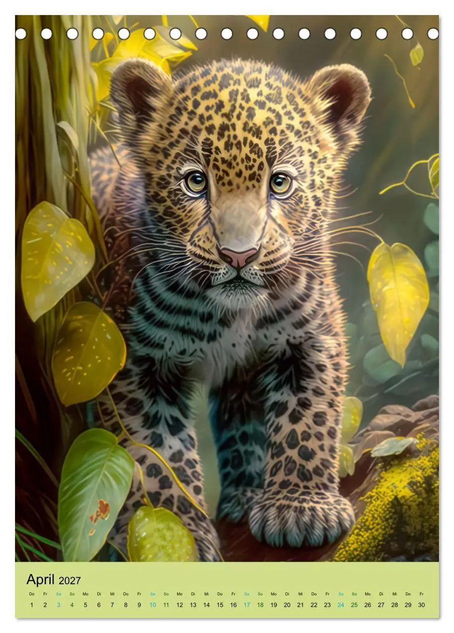 Bild: 9783569331402 | Dschungelbabys - Artwork (Tischkalender 2027 DIN A5 hoch), CALVENDO...