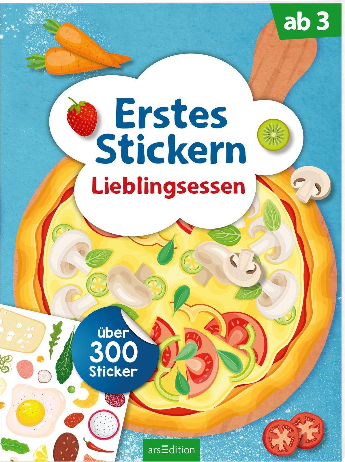 Cover: 9783845851402 | Erstes Stickern - Lieblingsessen | Über 300 Sticker | Timo Schumacher