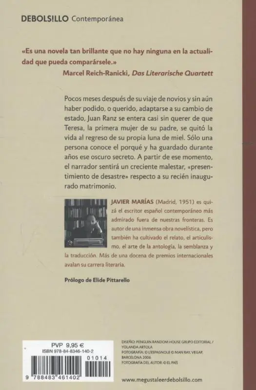 Rückseite: 9788483461402 | Corazon tan blanco | Javier Marias | Taschenbuch | 317 S. | Spanisch