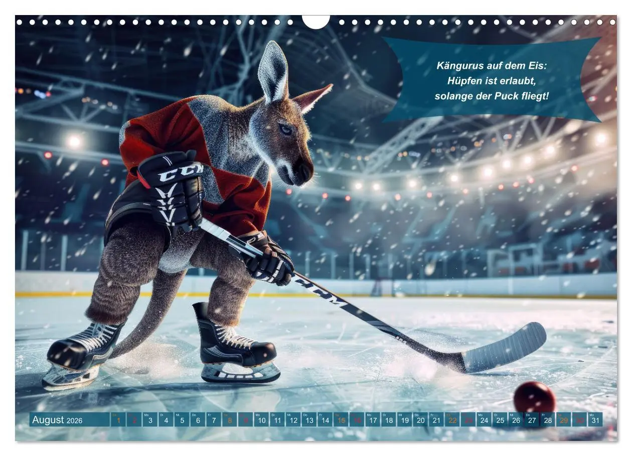 Bild: 9783457381502 | Der tierisch lustige Eishockey Kalender (Wandkalender 2026 DIN A3...