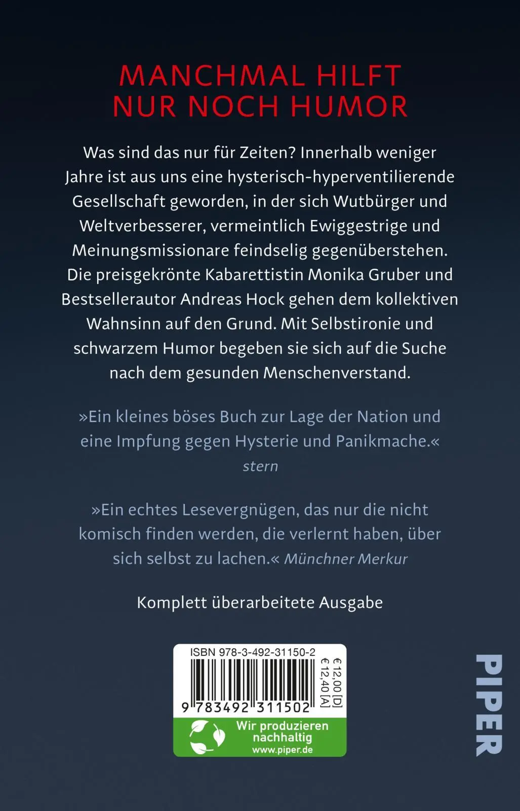 Rückseite: 9783492311502 | Und erlöse uns von den Blöden | Monika Gruber (u. a.) | Taschenbuch