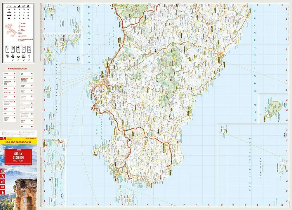 Bild: 9783575021502 | MARCO POLO Reisekarte Italien 14 Sizilien 1:225.000 | (Land-)Karte