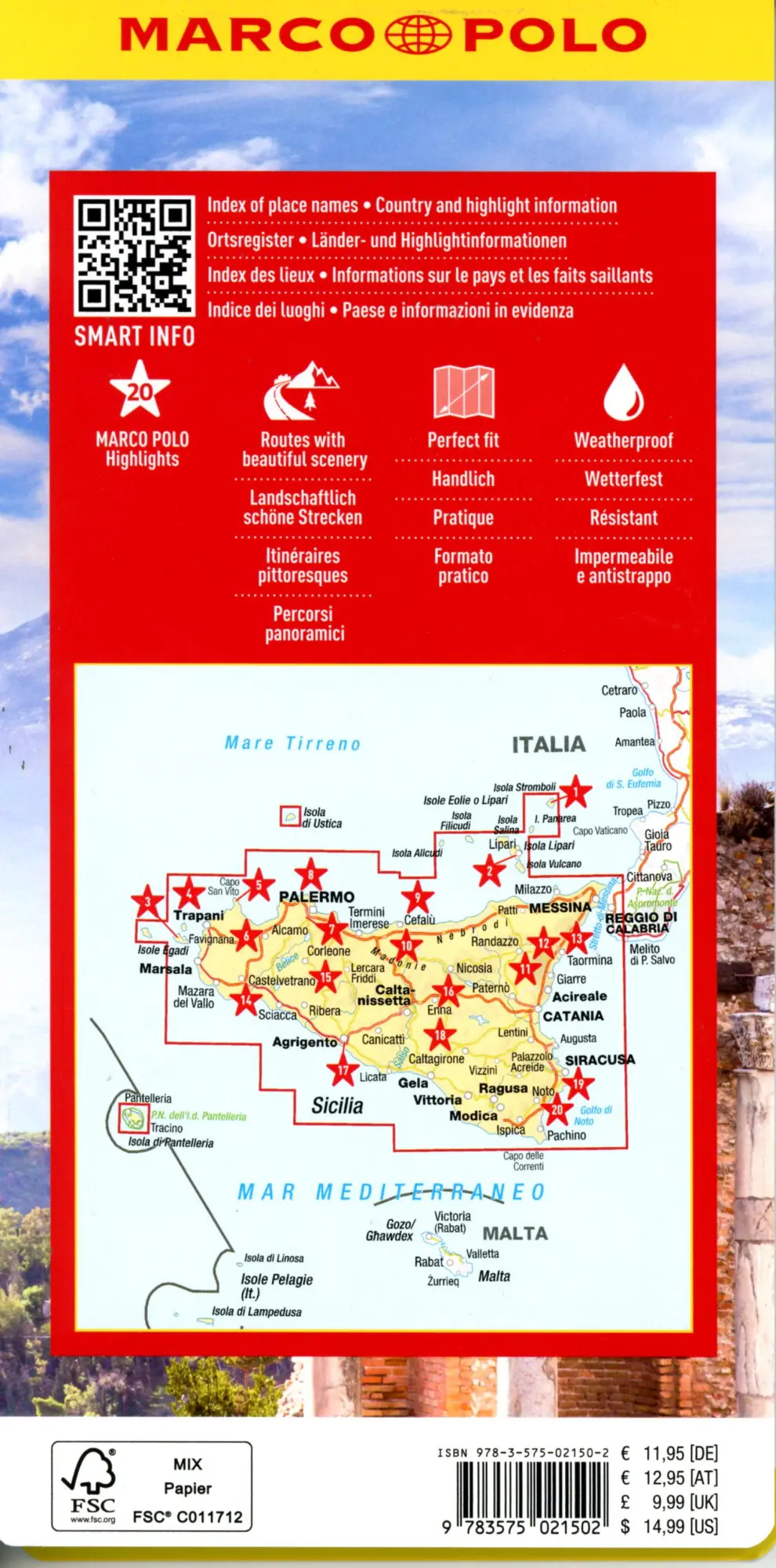 Bild: 9783575021502 | MARCO POLO Reisekarte Italien 14 Sizilien 1:225.000 | (Land-)Karte