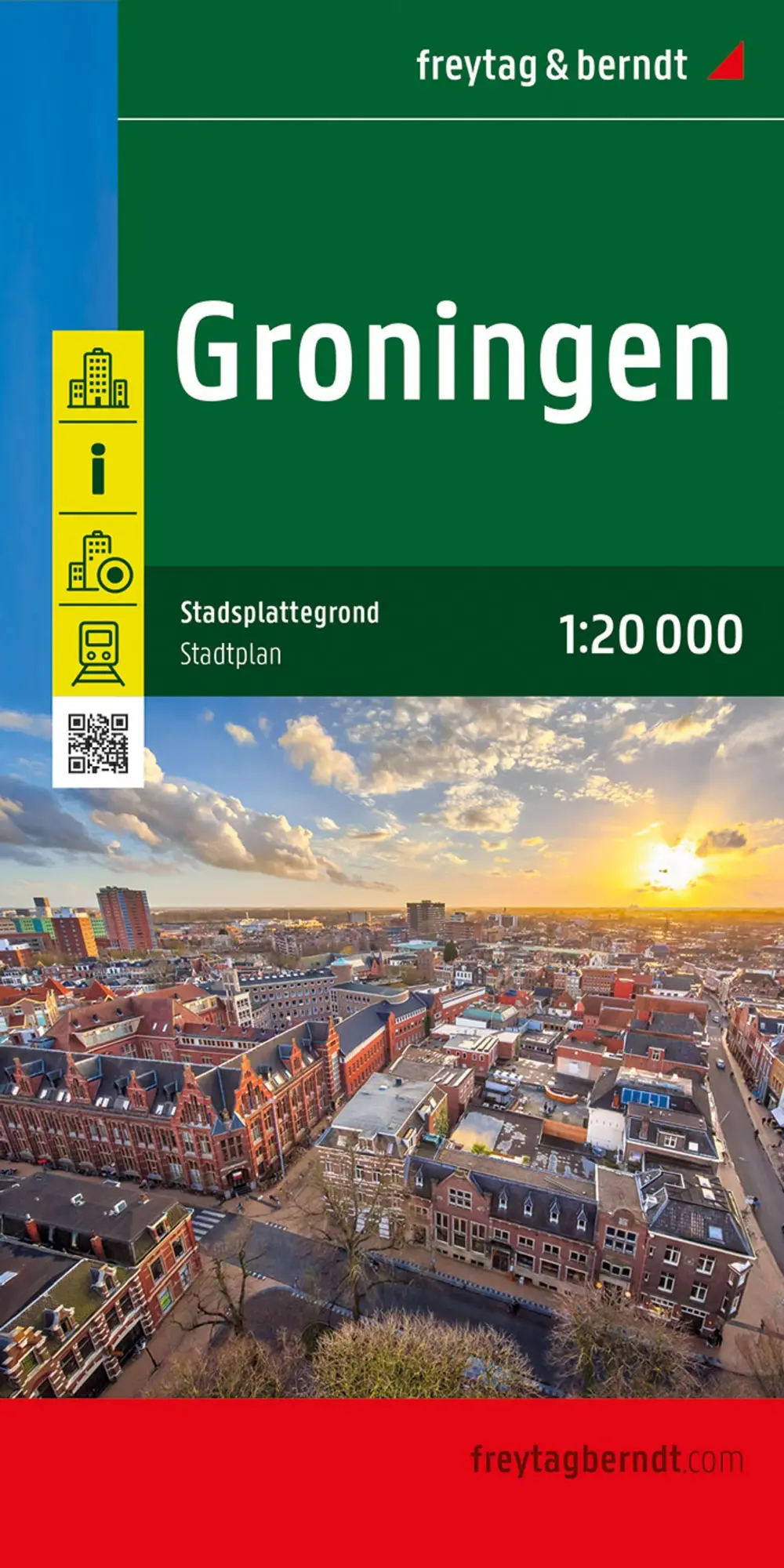 Cover: 9783707921502 | Groningen, Stadtplan 1:20.000, freytag &amp; berndt | (Land-)Karte | 2022