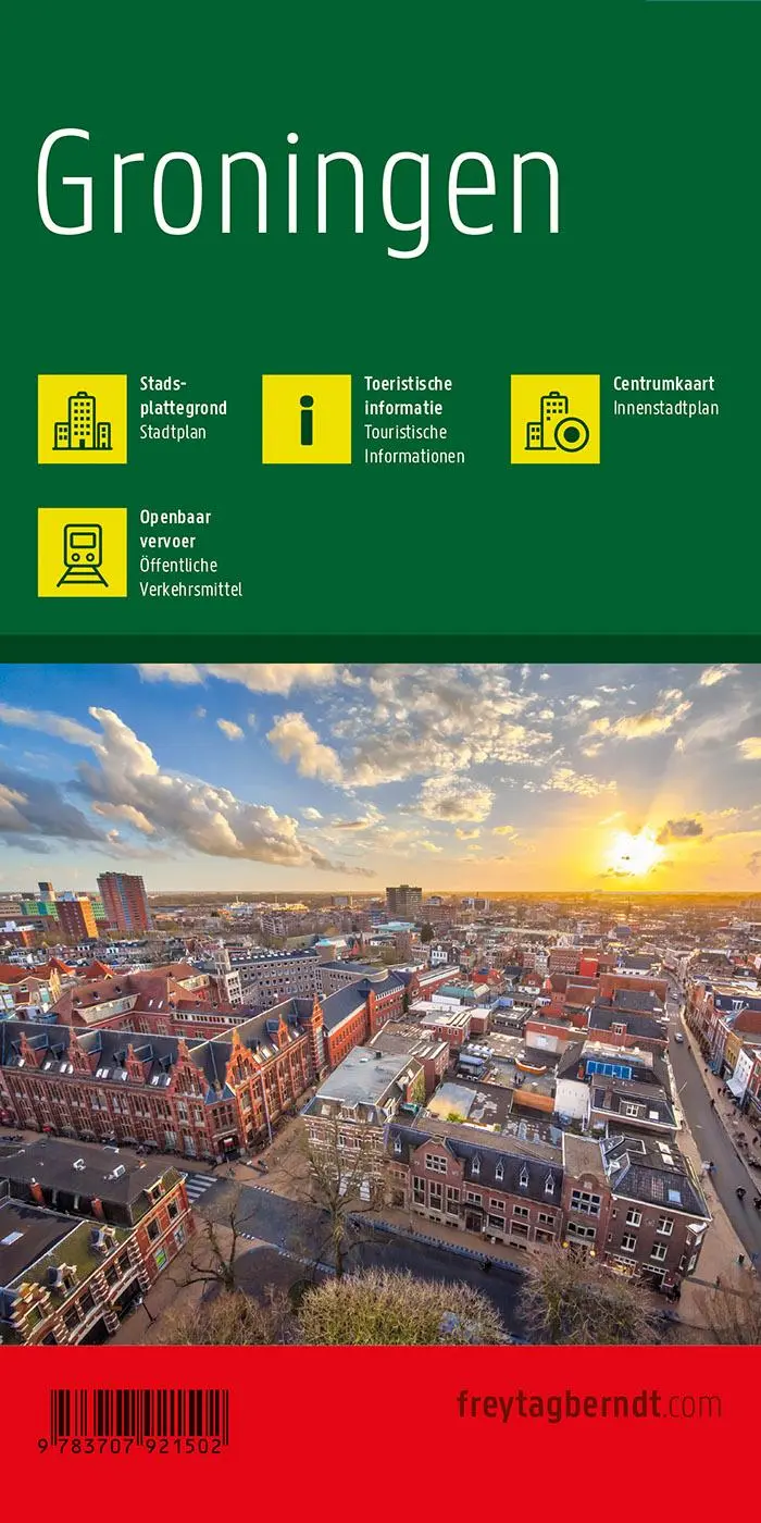 Rückseite: 9783707921502 | Groningen, Stadtplan 1:20.000, freytag &amp; berndt | (Land-)Karte | 2022