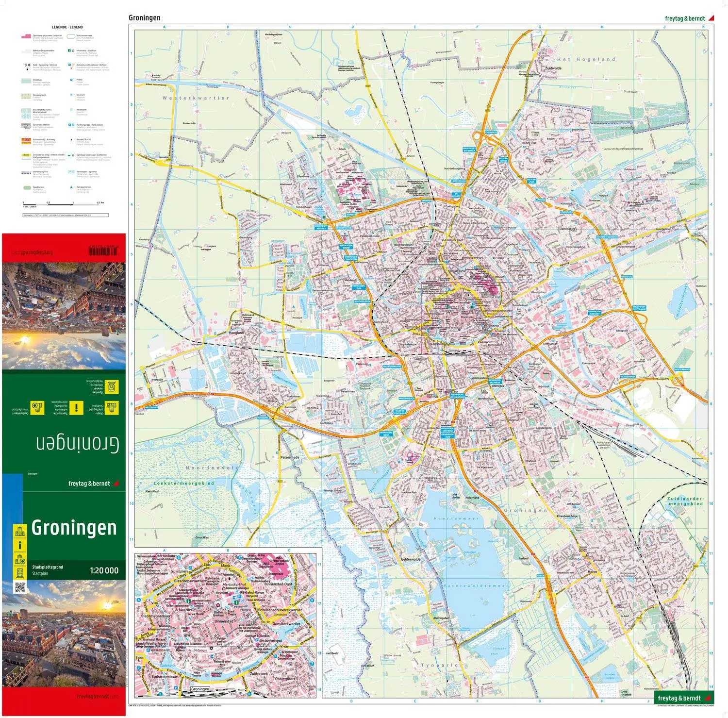 Bild: 9783707921502 | Groningen, Stadtplan 1:20.000, freytag &amp; berndt | (Land-)Karte | 2022