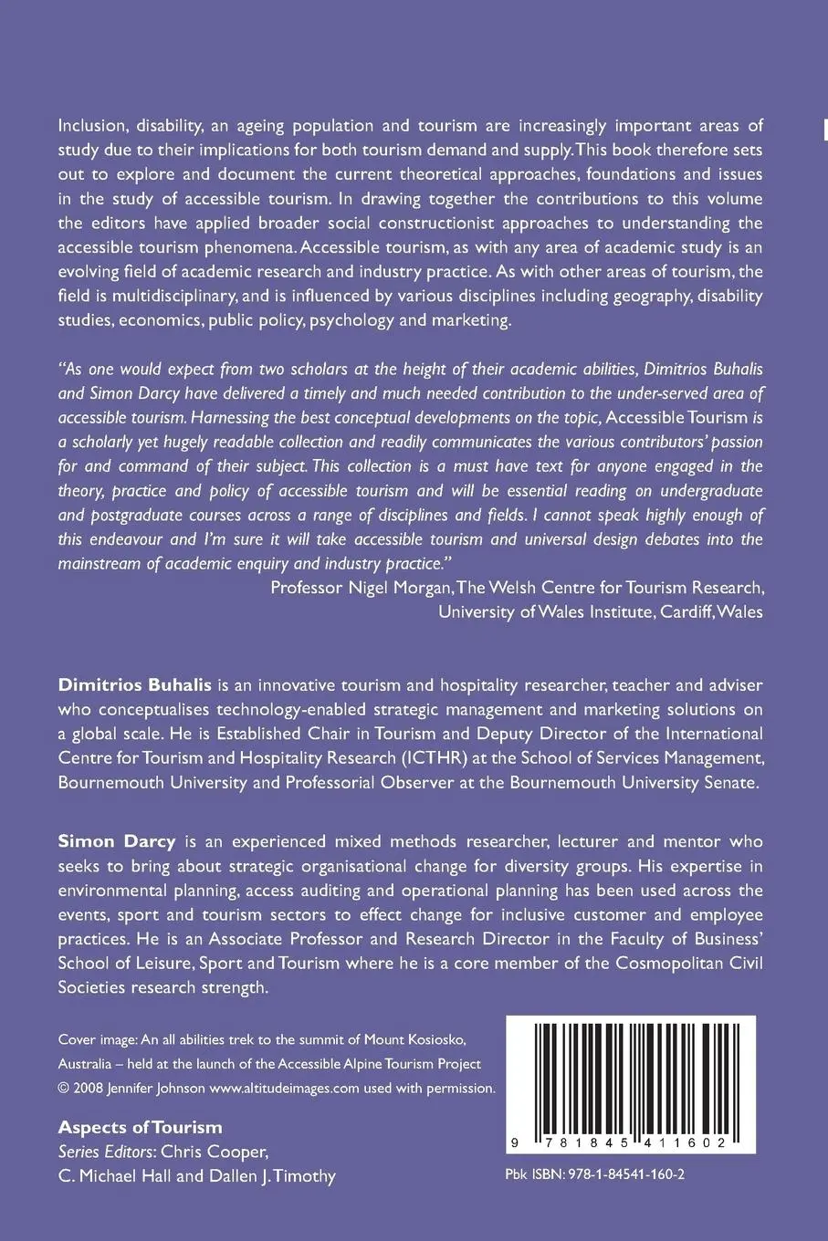 Rückseite: 9781845411602 | Accessible Tourism | Concepts and Issues | Simon Darcy | Taschenbuch