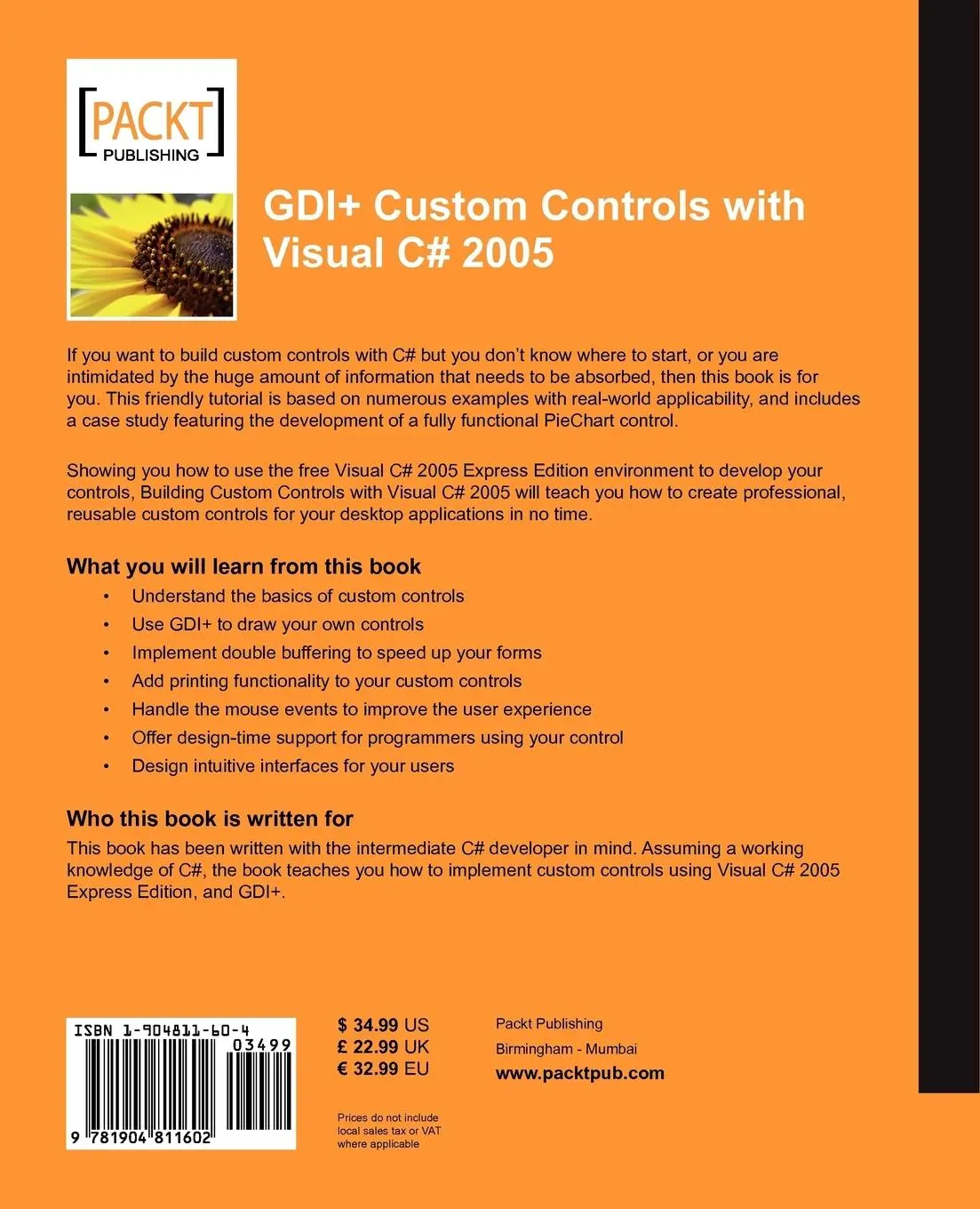 Rückseite: 9781904811602 | GDI+ Custom Controls with Visual C# 2005 | Iulian Serban (u. a.)
